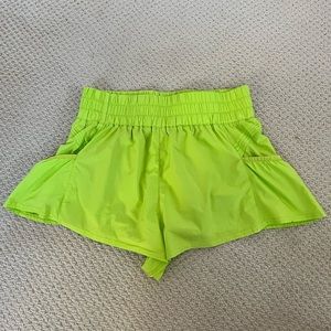 Freepeople Get Your Flirt on Shorts, Disco Lime